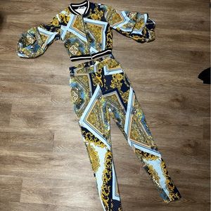 Two piece legging and jacket set